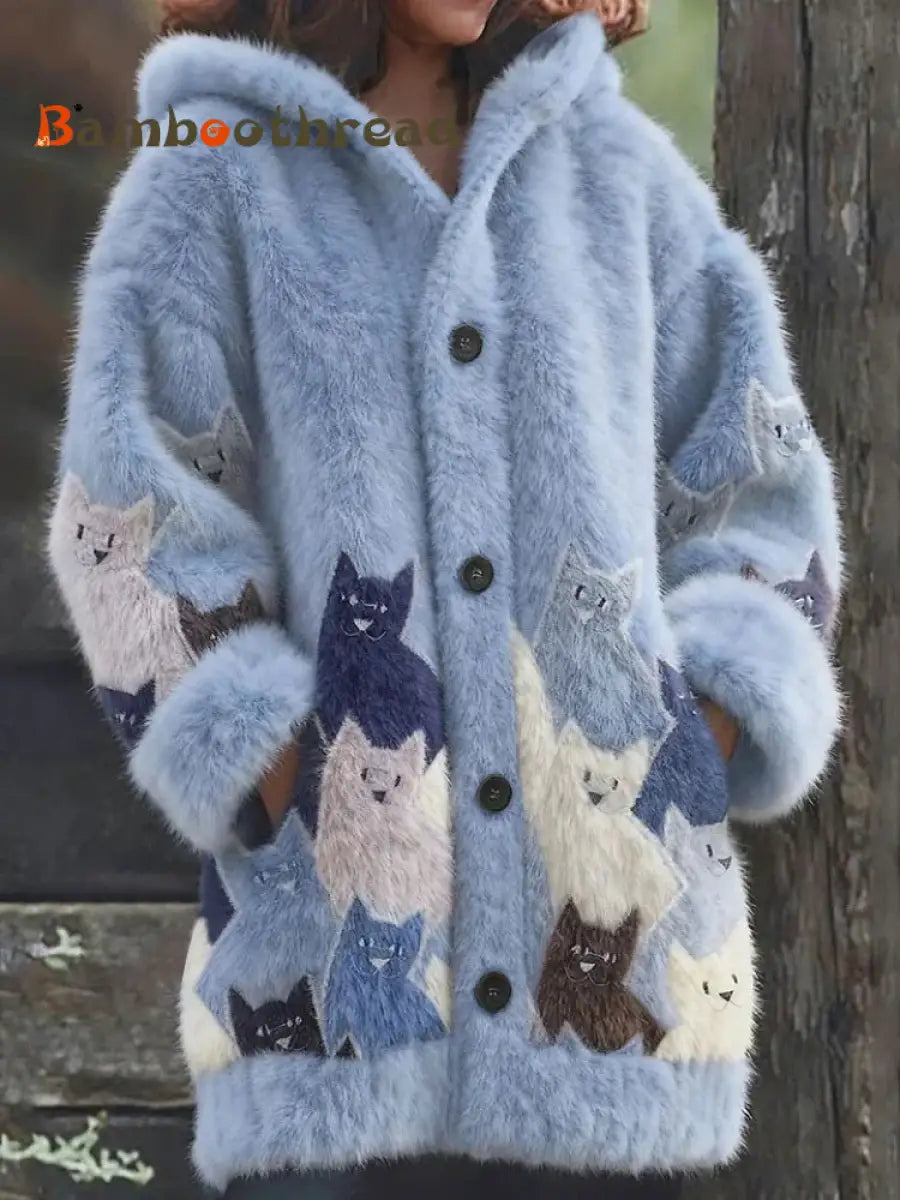 Women’s Composite Fleece Long Coat Blue / S