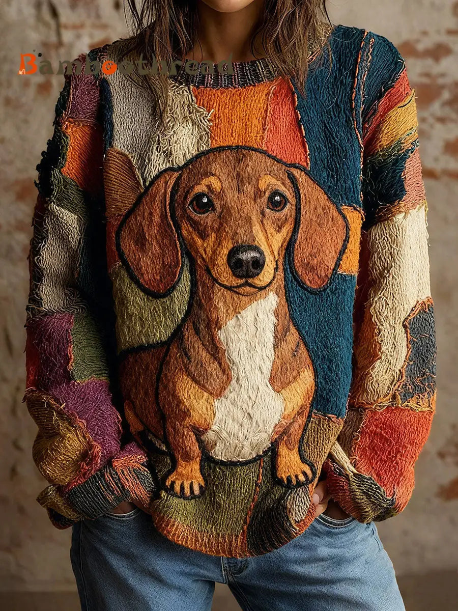 Women’s Dachshund Vintage Tops As picture / S