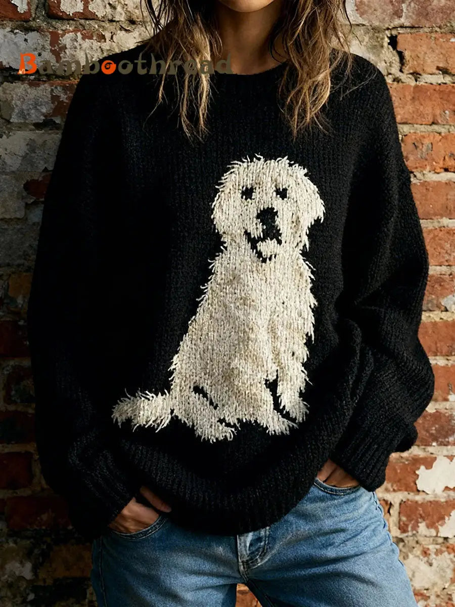 Women’s Dog Casual Tops Black / S