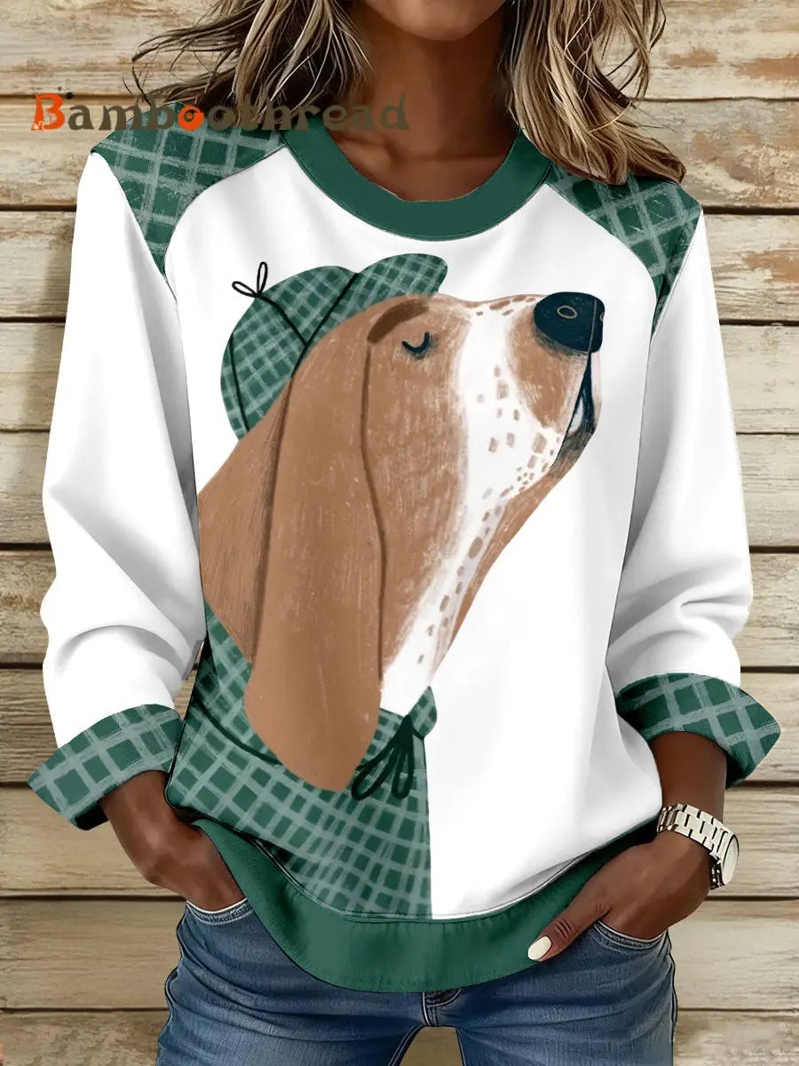 Women’s Dog Print Sweatshirts As picture / S