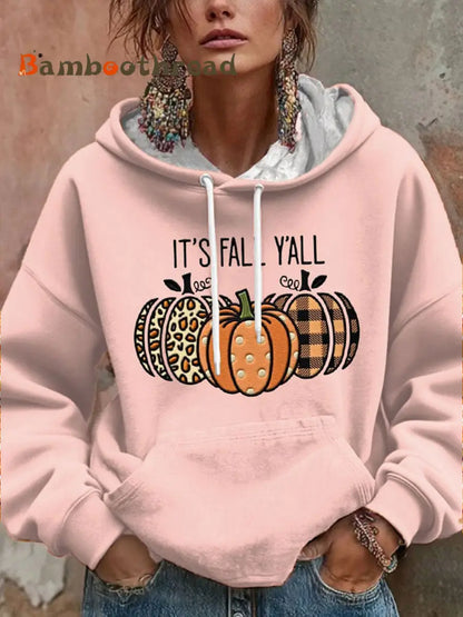 Women’s IT’S FALL Y’ALL Hoodie Pink / S