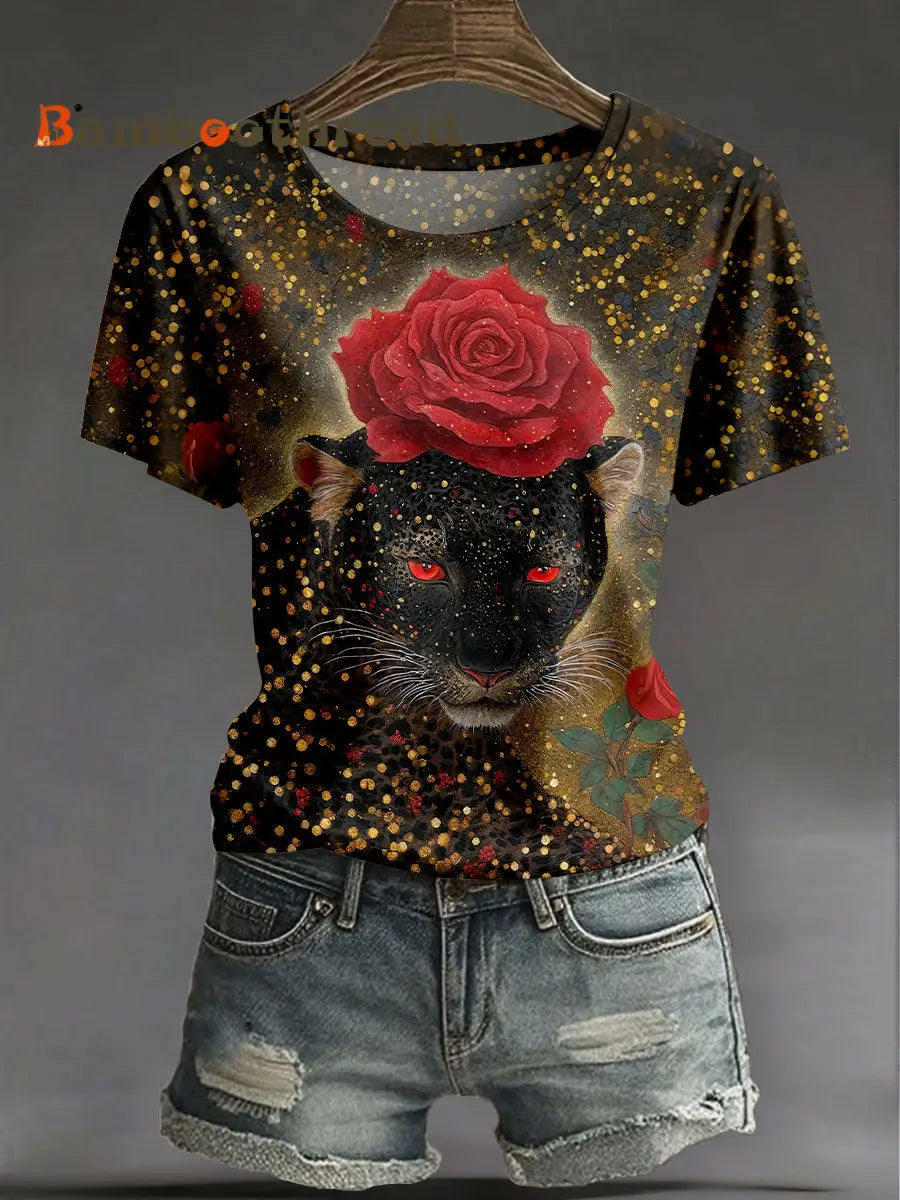 Women’s Leopard Print T-Shirts As picture / S