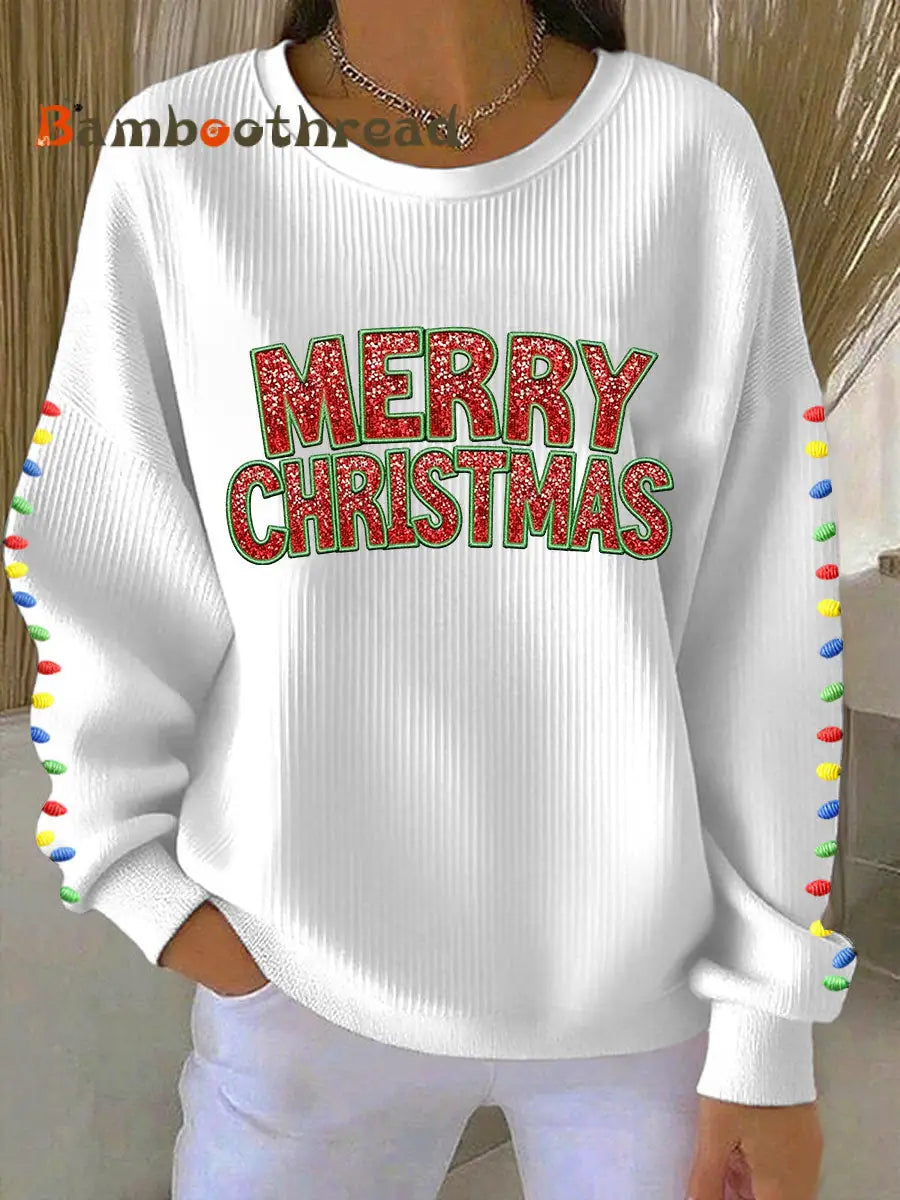 Women’s Merry Christmas sweatshirts White / S