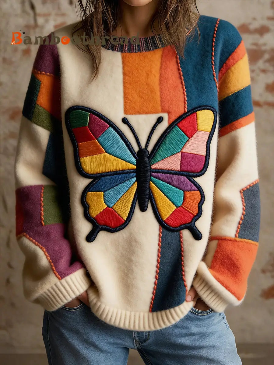 Women’s Retro Animal Art Casual Comfort Knit Top A / S