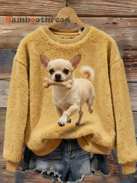 Women’s Retro Animal Art Print Casual Flannel Top A / S