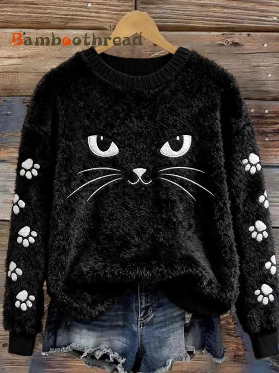 Women’s Retro Animal Art Print Casual Flannel Top A / S