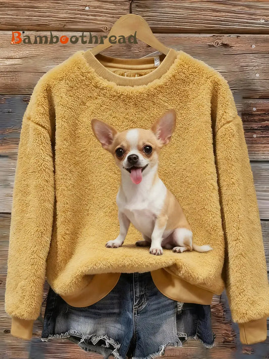 Women’s Retro Animal Art Print Casual Flannel Top A / S