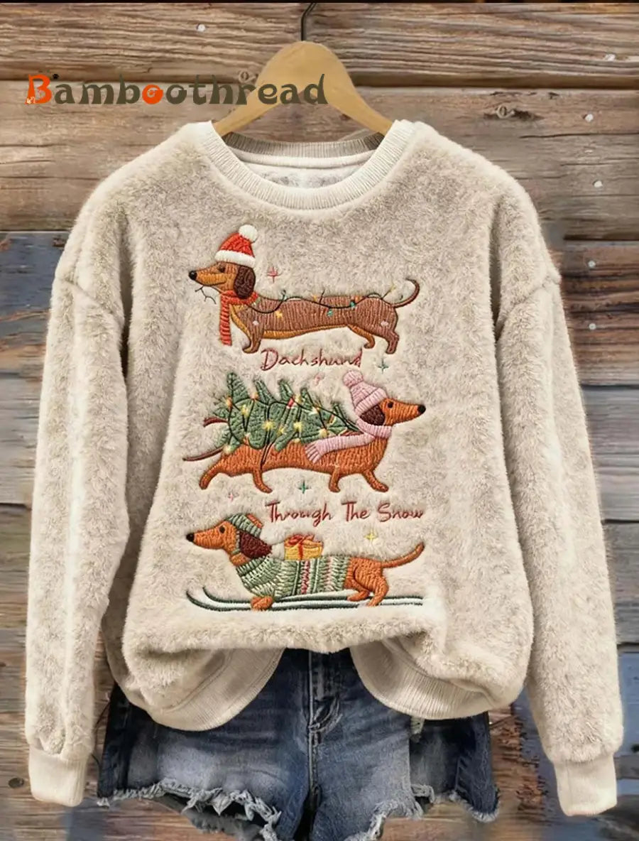 Women’s Retro Animal Art Print Casual Flannel Top A / S