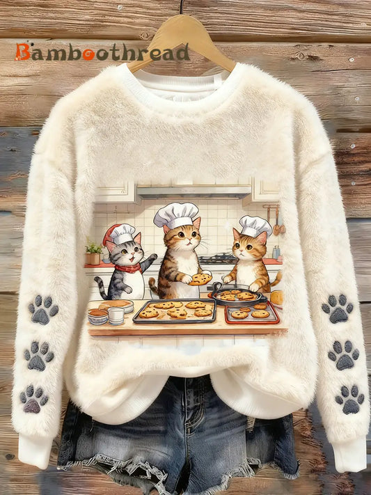 Women’s Retro Animal Art Print Casual Flannel Top A / S