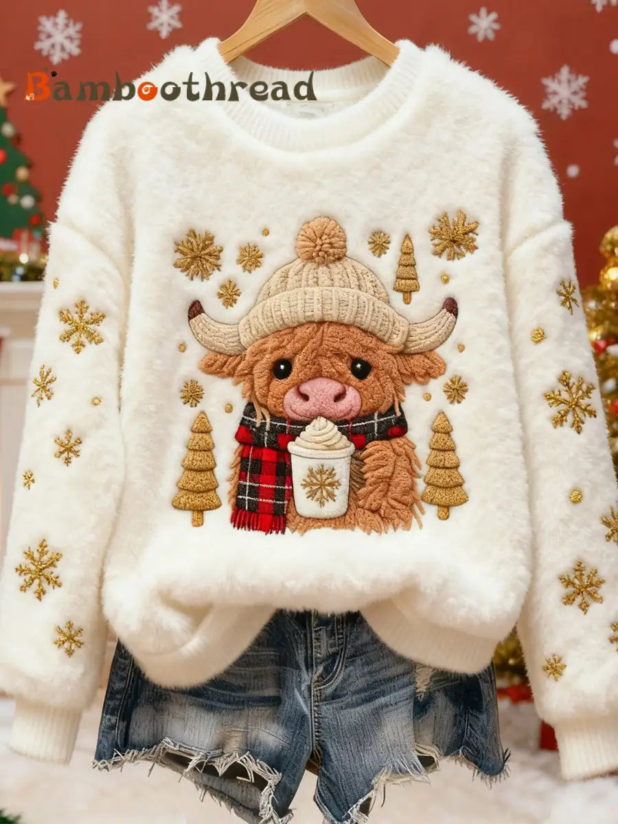 Women’s Retro Animal Art Print Casual Flannel Top A / S