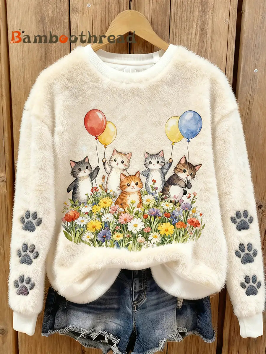 Women’s Retro Animal Art Print Casual Flannel Top A / S