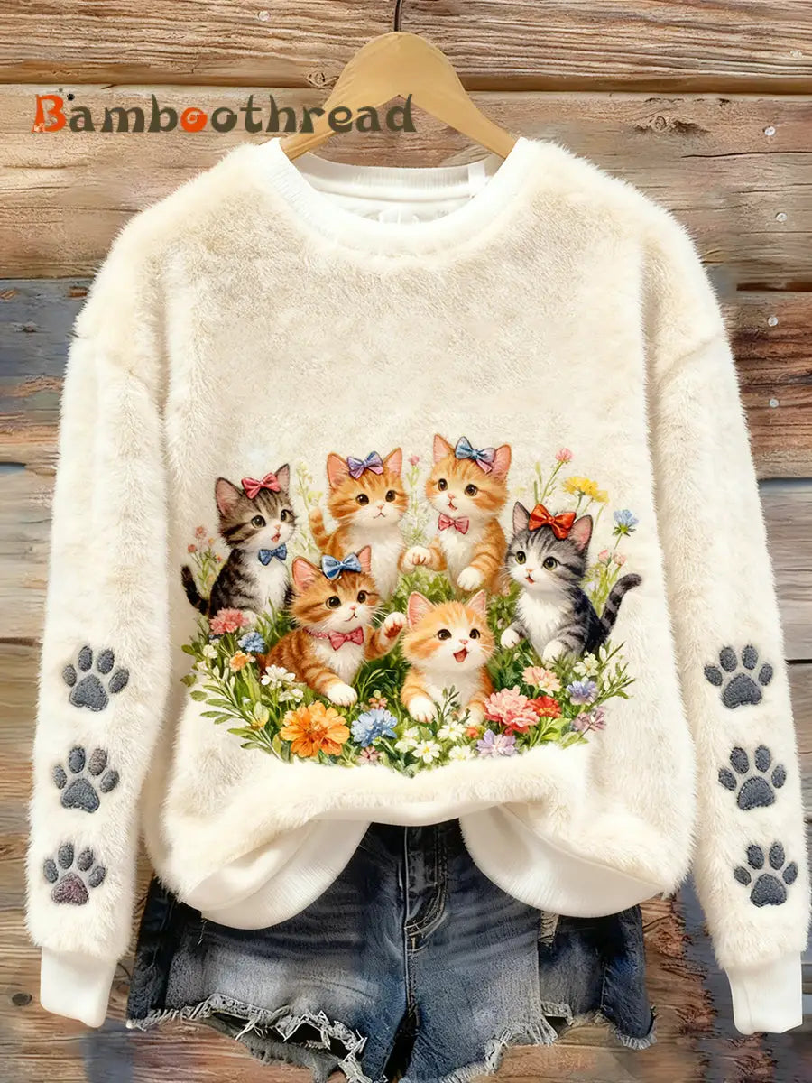 Women’s Retro Animal Art Print Casual Flannel Top A / S