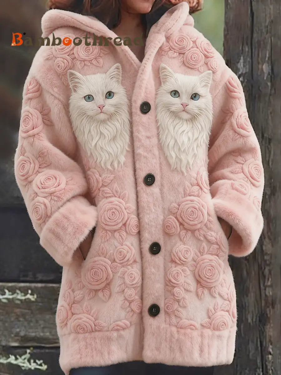 Women’s Retro Animal Art Print Comfortable Flannel Jacket A / S