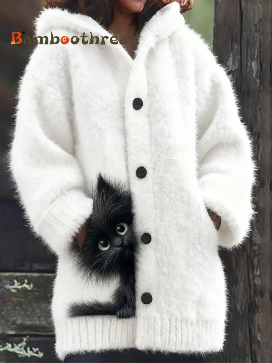 Women’s Retro Animal Art Print Comfortable Flannel Jacket A / S