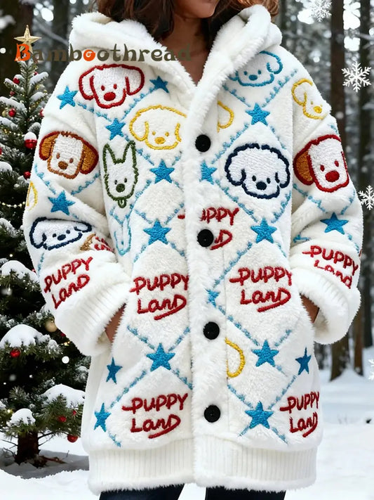 Women’s Retro Animal Art Print Comfortable Flannel Jacket A / S