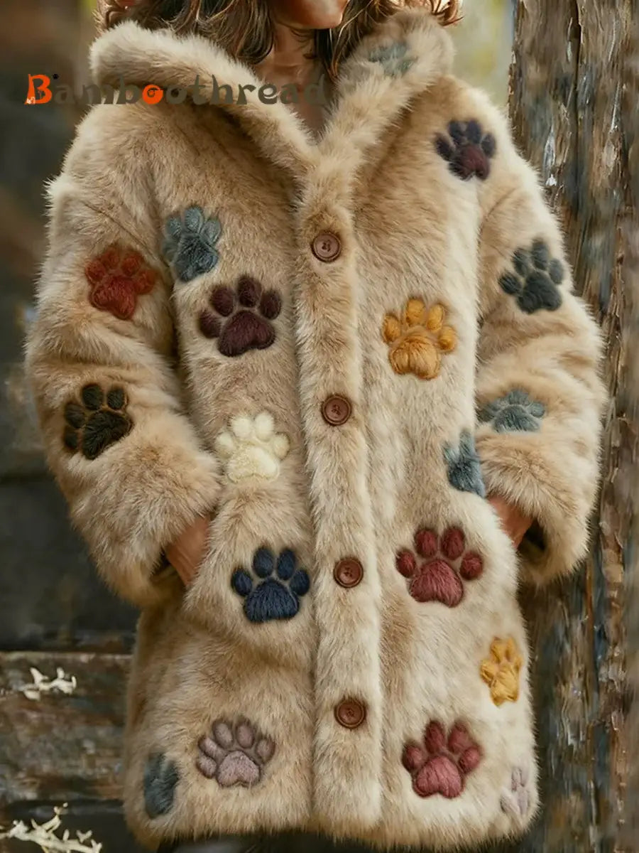 Women’s Retro Animal Art Print Comfortable Flannel Jacket A / S