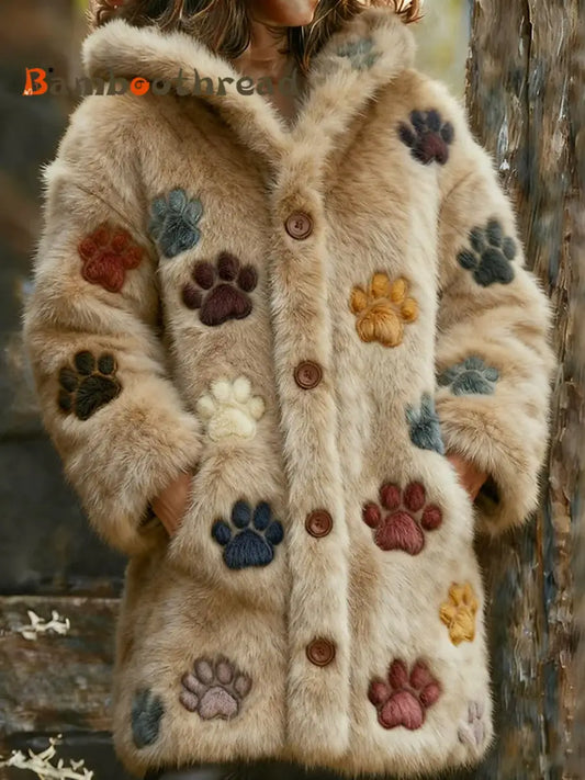 Women’s Retro Animal Art Print Comfortable Flannel Jacket A / S