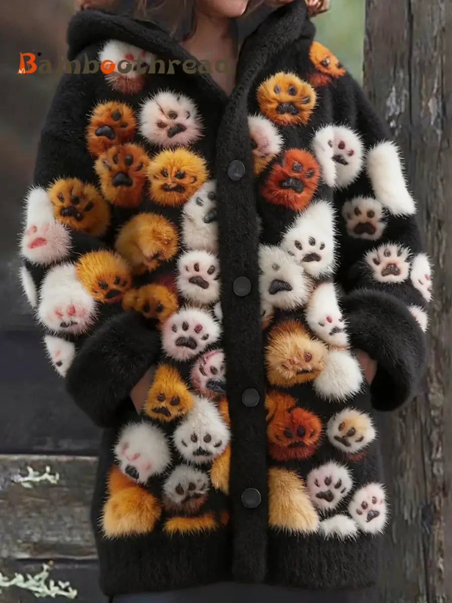 Women’s Retro Animal Art Print Comfortable Flannel Jacket A / S