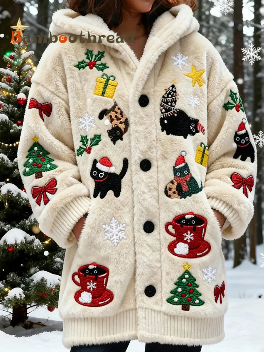 Women’s Retro Animal Art Print Comfortable Flannel Jacket A / S