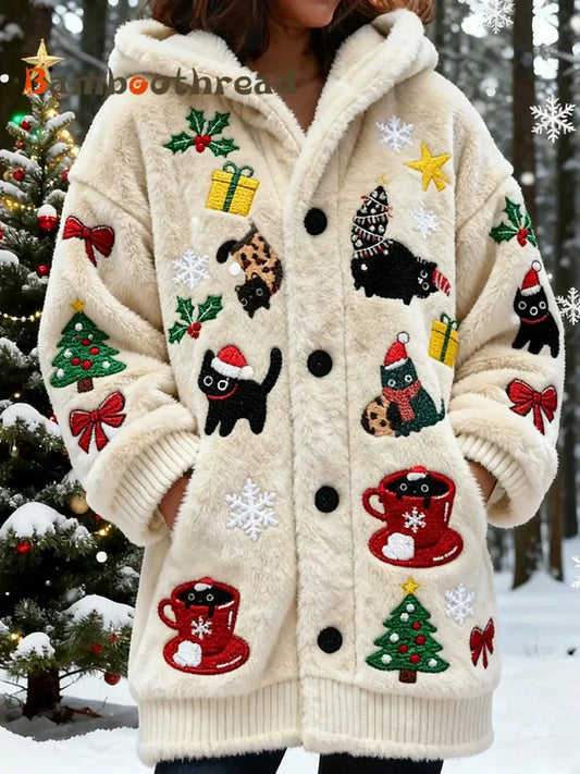 Women’s Retro Animal Art Print Comfortable Flannel Jacket A / S