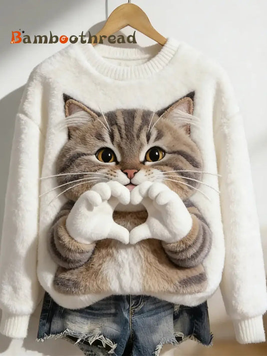 Women’s Retro Animal Art Print Comfortable Flannel Top A / S