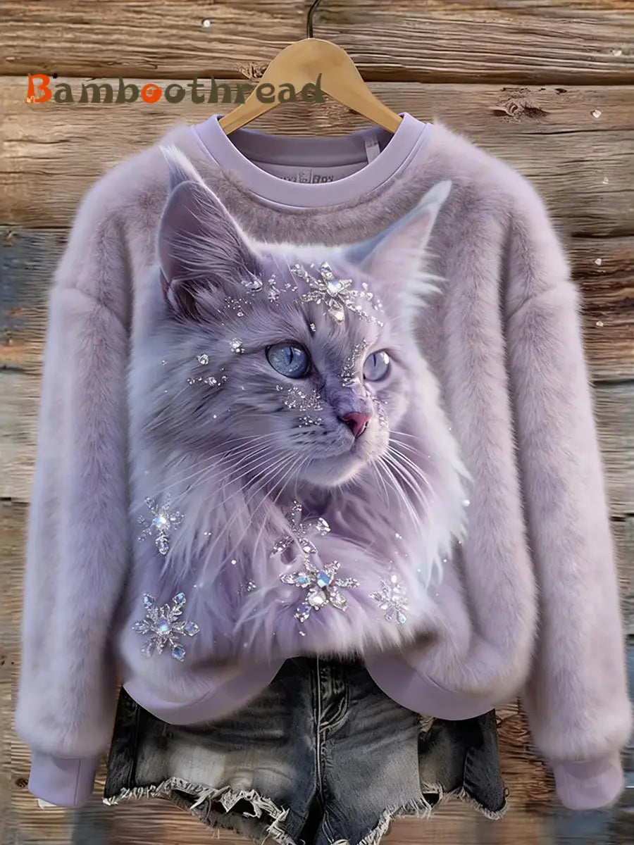 Women’s Retro Animal Art Print Comfortable Flannel Top A / S