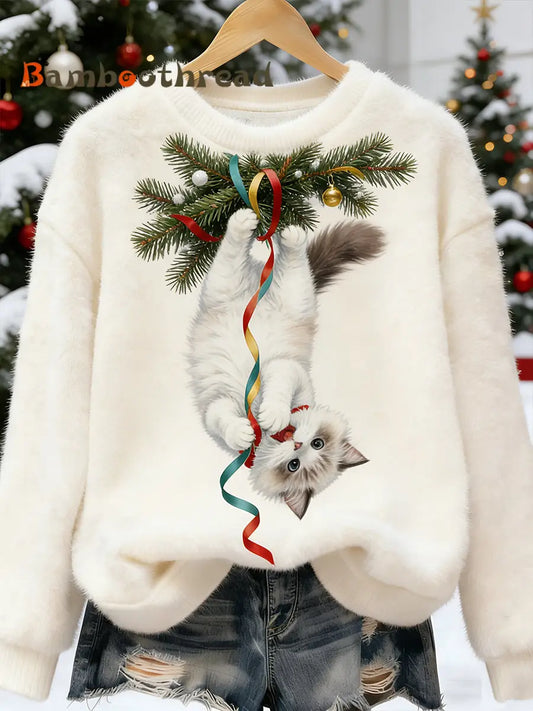 Women’s Retro Animal Art Print Comfortable Flannel Top A / S