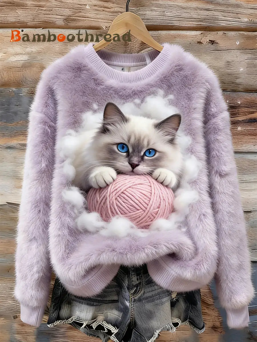 Women’s Retro Animal Art Print Comfortable Flannel Top A / S