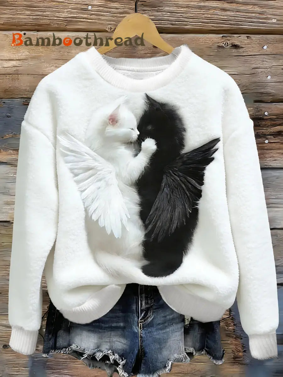 Women’s Retro Animal Art Print Comfortable Flannel Top A / S