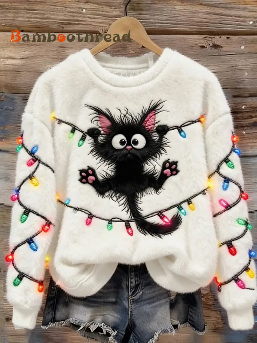 Women’s Retro Animal Art Print Comfortable Flannel Top A / S