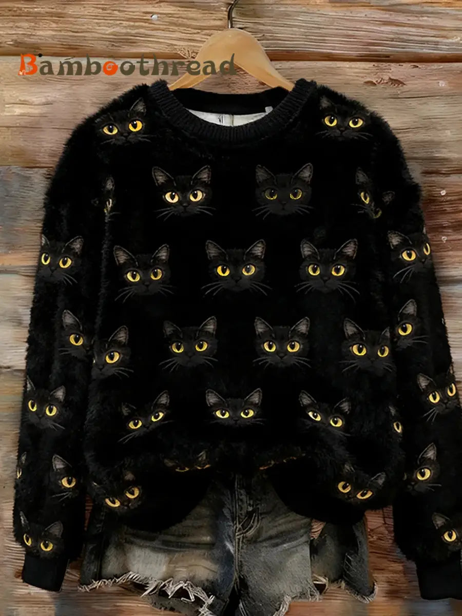 Women’s Retro Animal Art Print Comfortable Flannel Top A / S