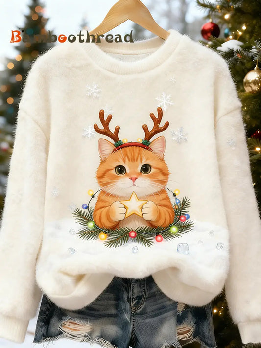 Women’s Retro Animal Art Print Comfortable Flannel Top A / S