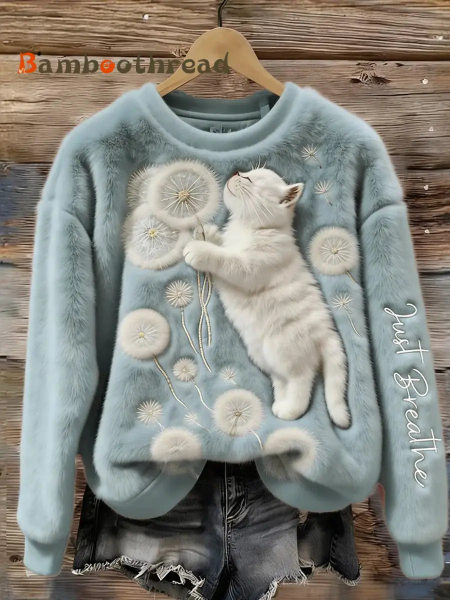 Women’s Retro Animal Art Print Comfortable Flannel Top A / S