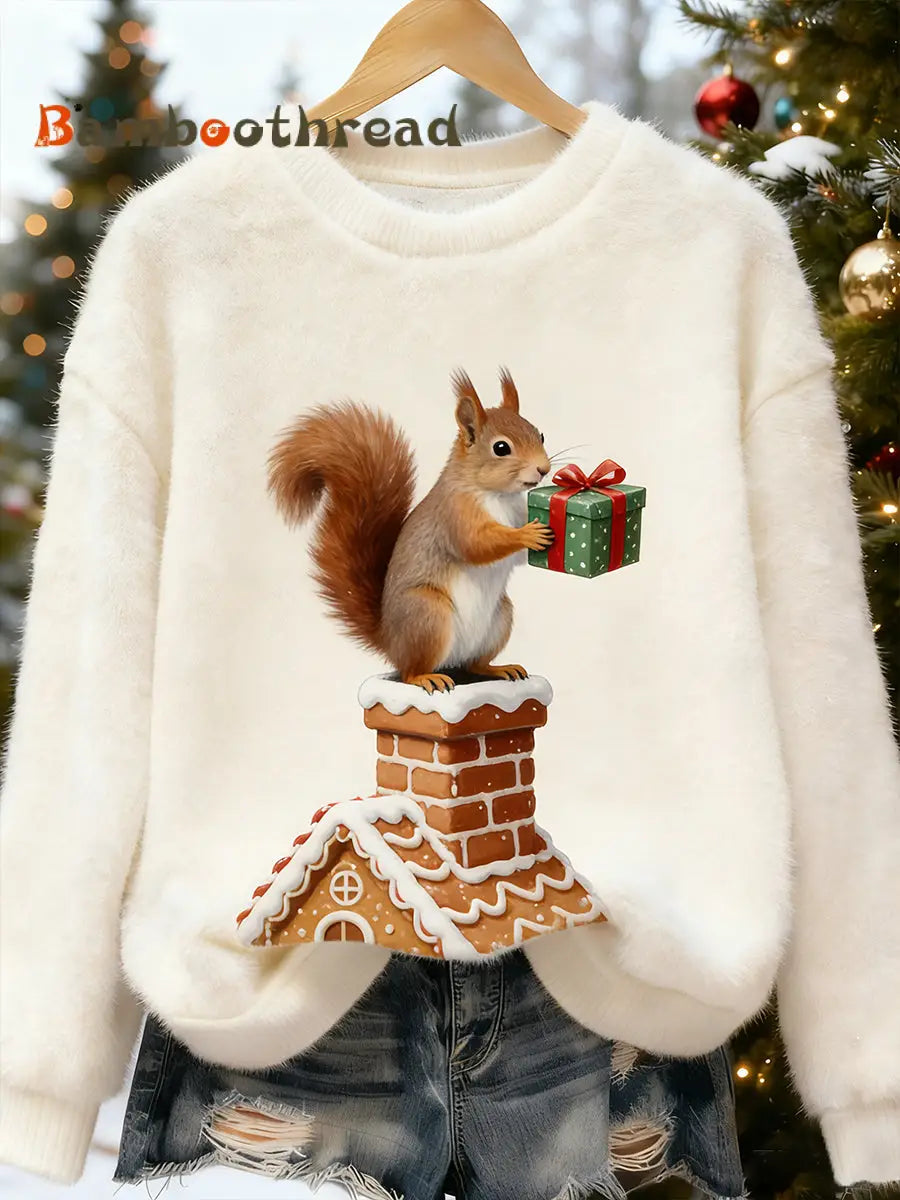 Women’s Retro Animal Art Print Comfortable Flannel Top A / S