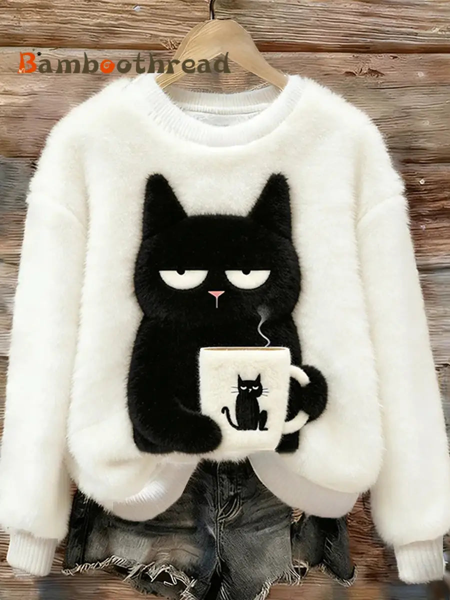 Women’s Retro Animal Art Print Comfortable Flannel Top A / S