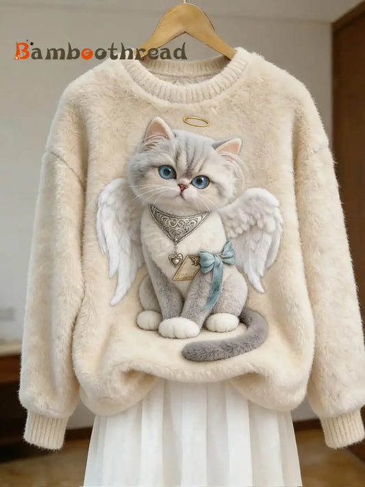 Women’s Retro Animal Art Print Comfortable Flannel Top A / S