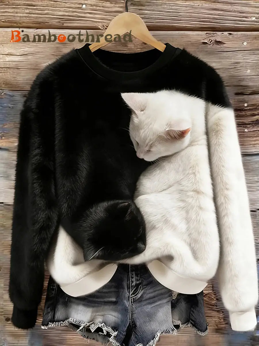 Women’s Retro Animal Art Print Comfortable Flannel Top A / S