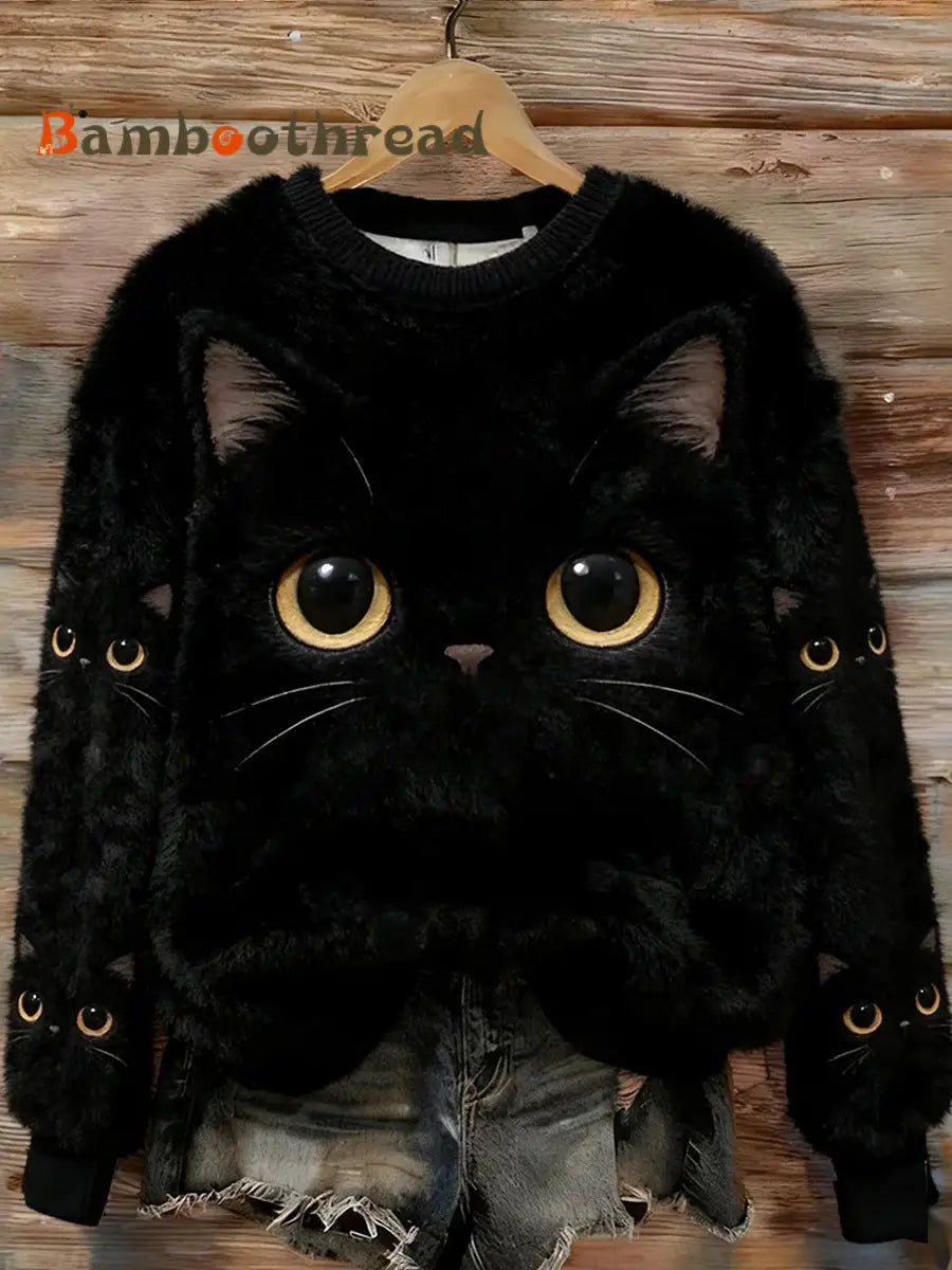 Women’s Retro Animal Art Print Comfortable Flannel Top A / S