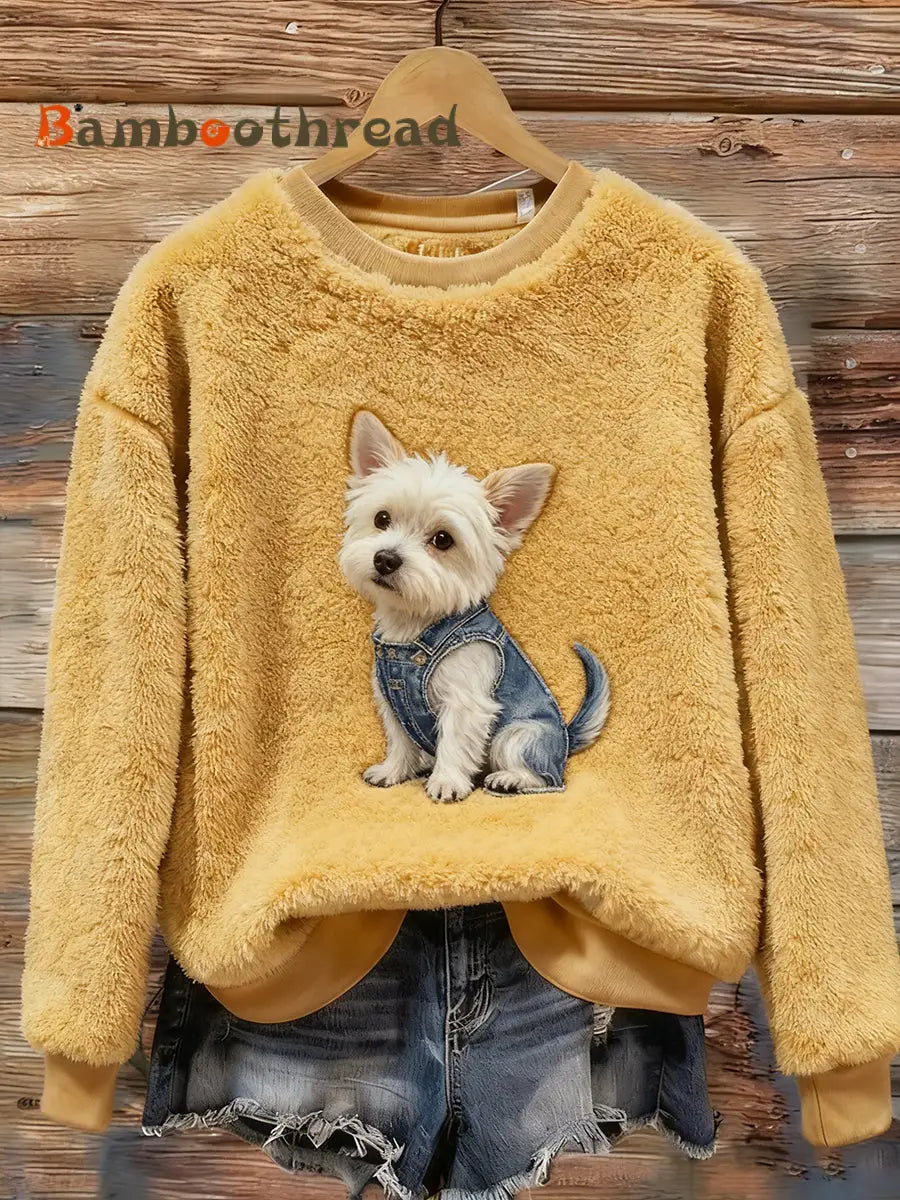 Women’s Retro Animal Art Print Comfortable Flannel Top A / S