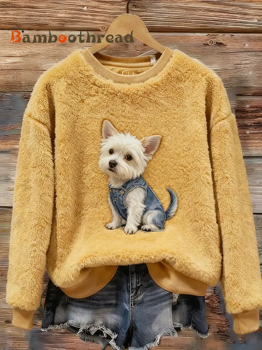 Women’s Retro Animal Art Print Comfortable Flannel Top A / S