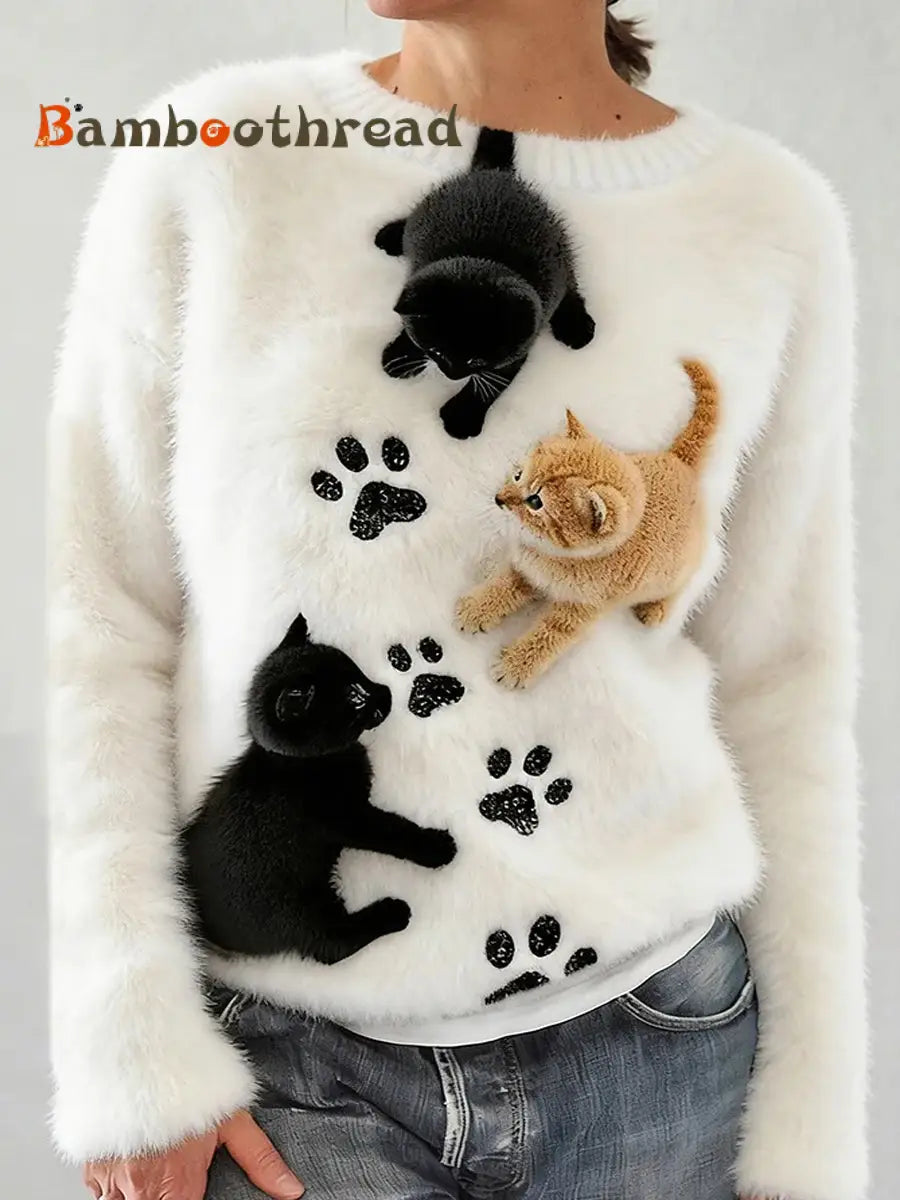 Women’s Retro Animal Art Print Comfortable Flannel Top A / S