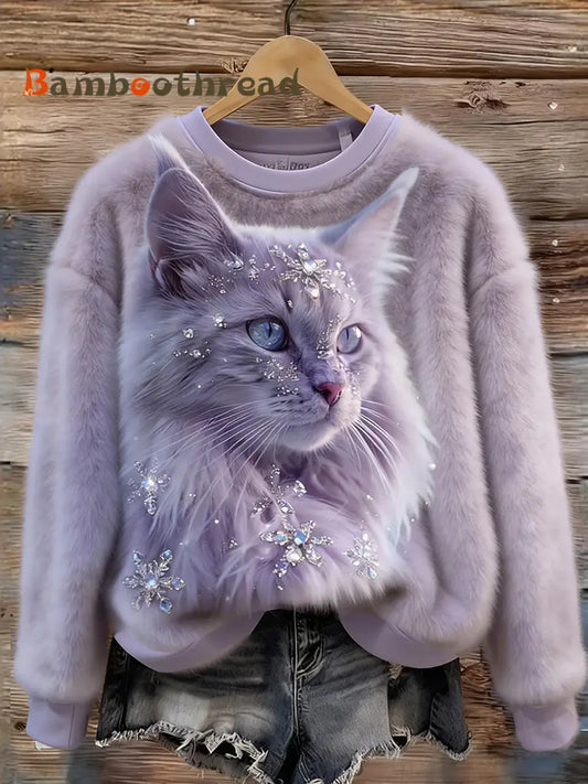 Women’s Retro Animal Art Print Comfortable Flannel Top A / S