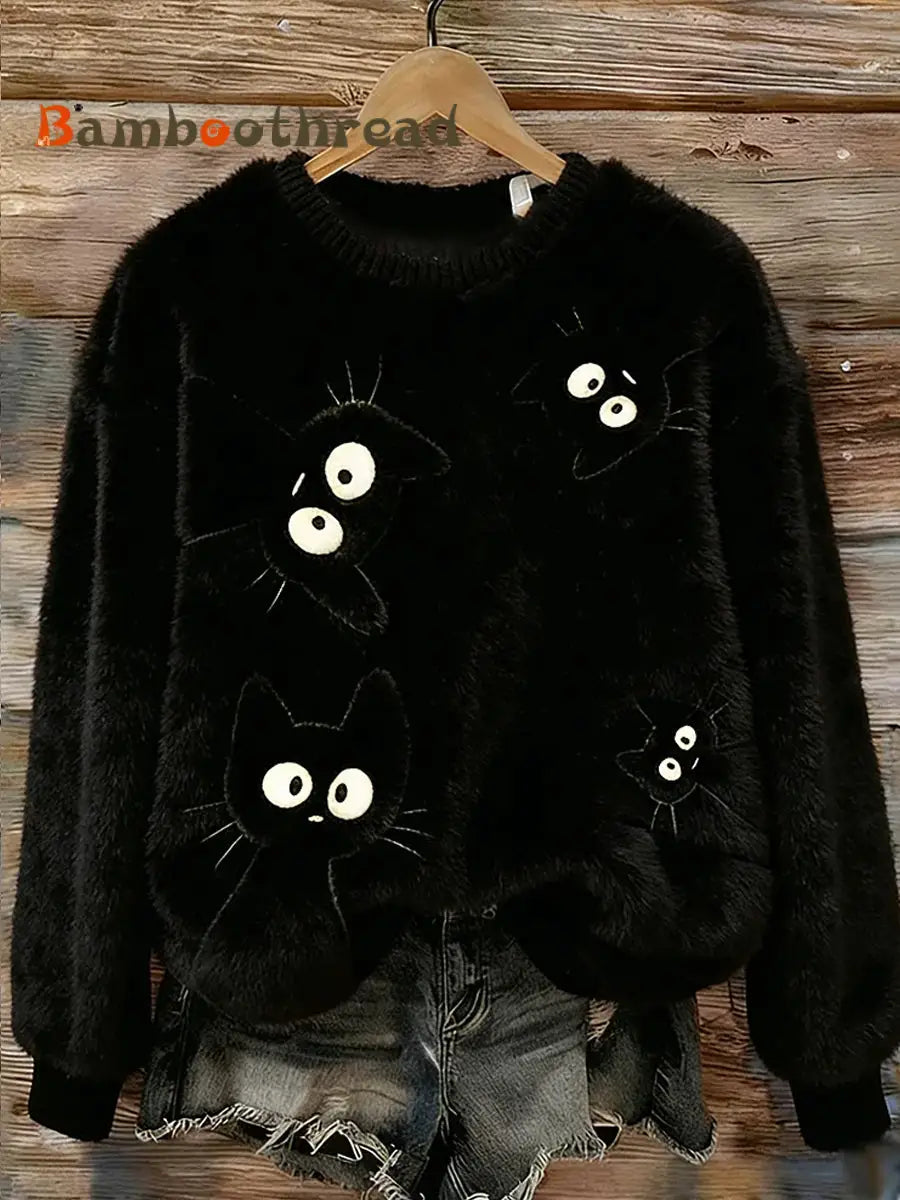 Women’s Retro Animal Art Print Comfortable Flannel Top A / S