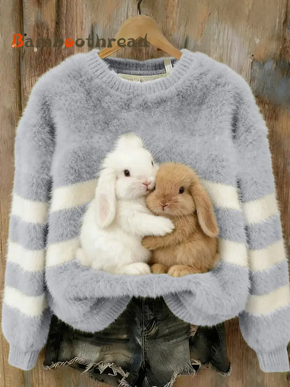 Women’s Retro Animal Art Print Comfortable Flannel Top B / S