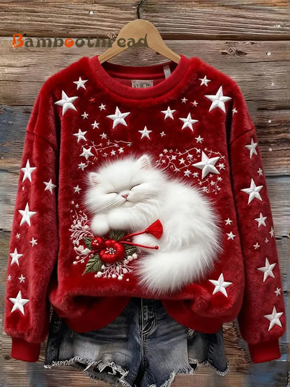 Women’s Retro Animal Art Print Comfortable Flannel Top B / S