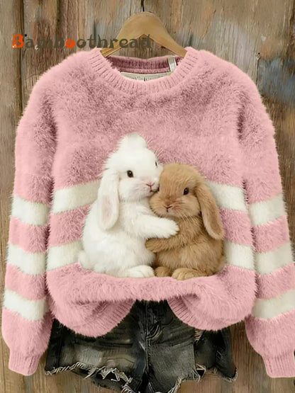 Women’s Retro Animal Art Print Comfortable Flannel Top C / S