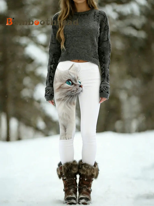 Women’s Retro Animal Print Comfortable Leggings A / S