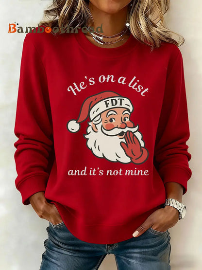 Women’s Santa Claus FDT Print Sweatshirt Red / S