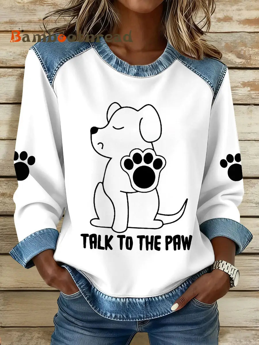 Women’s ’Talk to the Paw’ Sweatshirts White / S