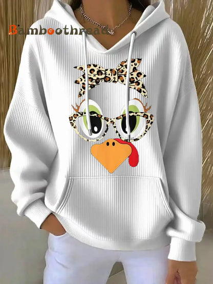 Women’s Thanks giving day turkey Printed Tops White / S